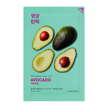 Holika holika Pure Essence Mask Sheet Avocado veido kaukė su avokadų ekstraktu