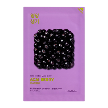 Holika holika Pure Essence Mask Sheet Acai Berry veido kaukė su acai uogų ekstraktu