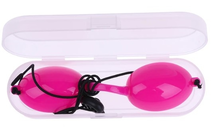 Soliariumo akinukai dėžutėje rožinės spalvos